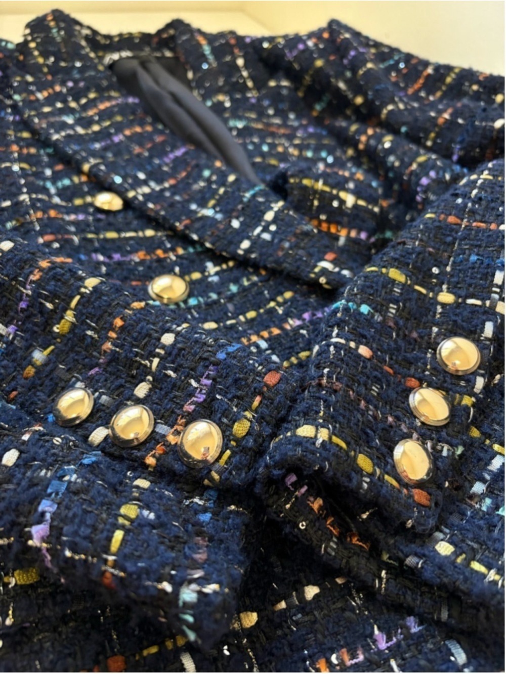 Zara Bloggers DOUBLE BREASTED TEXTURED WEAVE JACKET Size XL - Picture 7 of 12